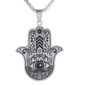 Hamsa Hand Stainless Steel Pendant