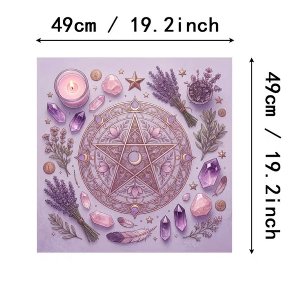 Lavender Nature Pentacle Altar Cloth