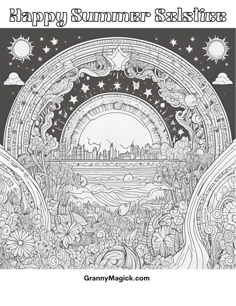 Free Summer Solstice Coloring Pages