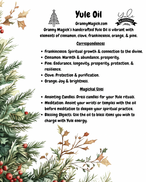 Yule Oil 15 ml Bottle or 10 ml Roller Bottle