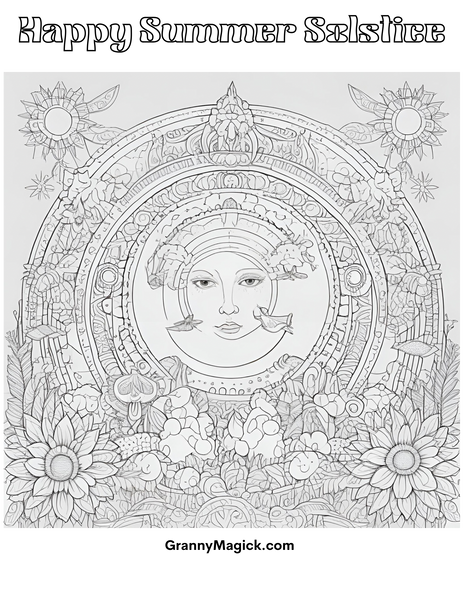 Free Summer Solstice Coloring Pages