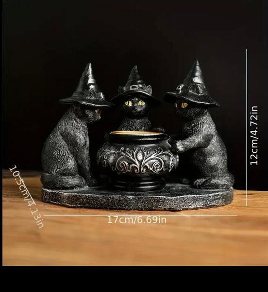 Three Witches Candle/Incense Cauldron Burner