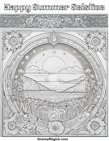 Free Summer Solstice Coloring Pages