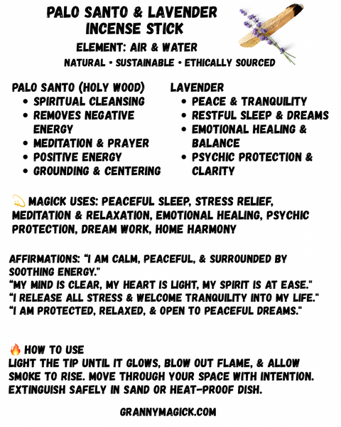 Herb & Palo Santo Stick Incense