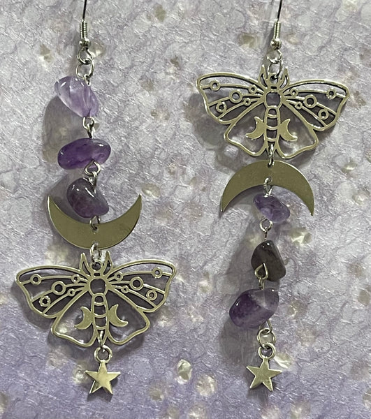 Butterfly Amethyst Earrings