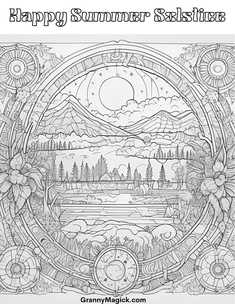 Free Summer Solstice Coloring Pages