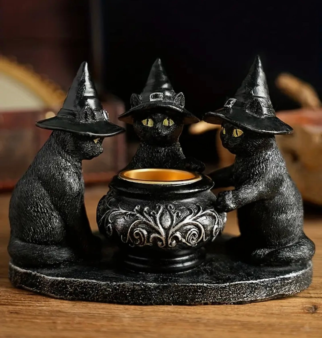Three Witches Candle/Incense Cauldron Burner