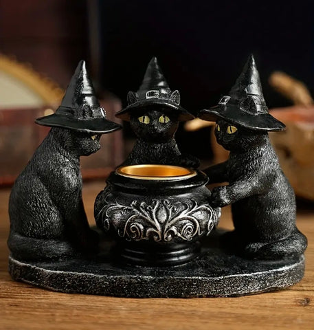 Three Witches Candle/Incense Cauldron Burner