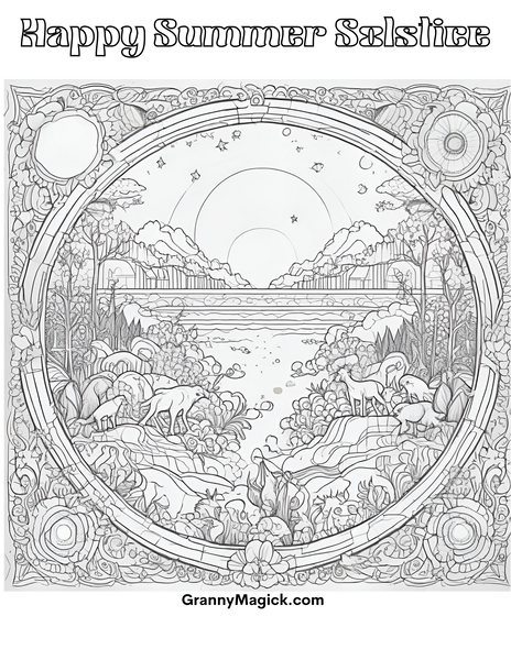 Free Summer Solstice Coloring Pages