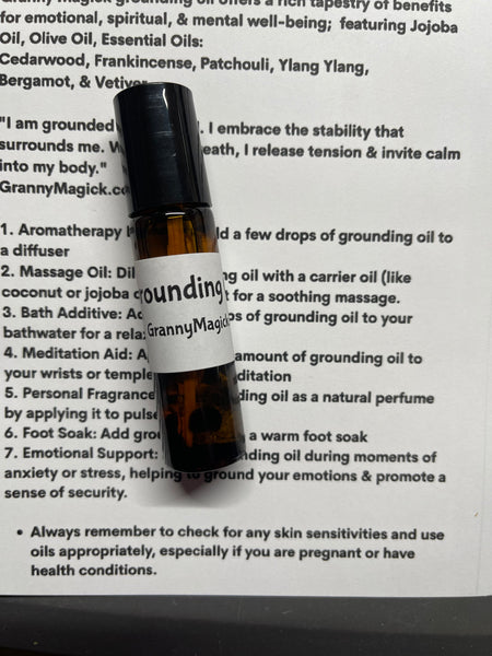 Grounding Oil 10ml Roller Bottle or 15 ml Bottle