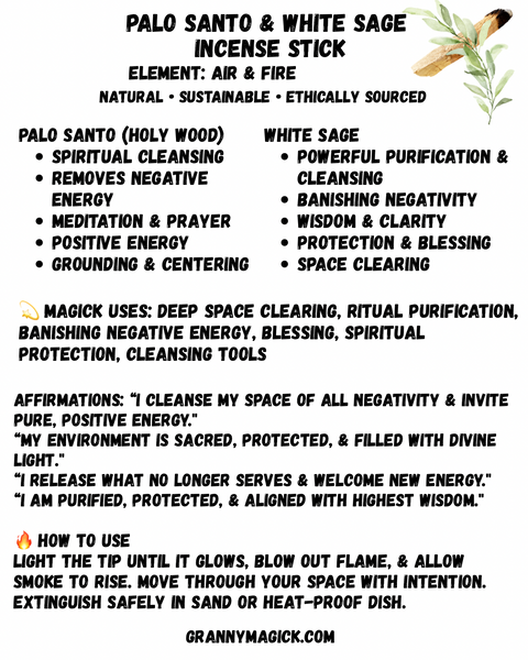 Herb & Palo Santo Stick Incense