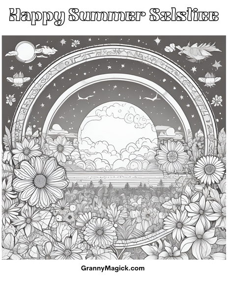 Free Summer Solstice Coloring Pages