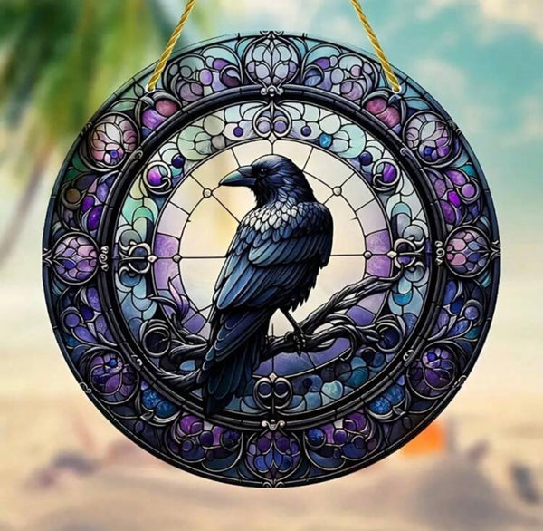 Mystic Raven Suncatcher Acrylic