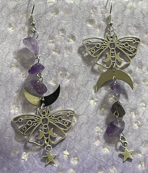 Butterfly Amethyst Earrings