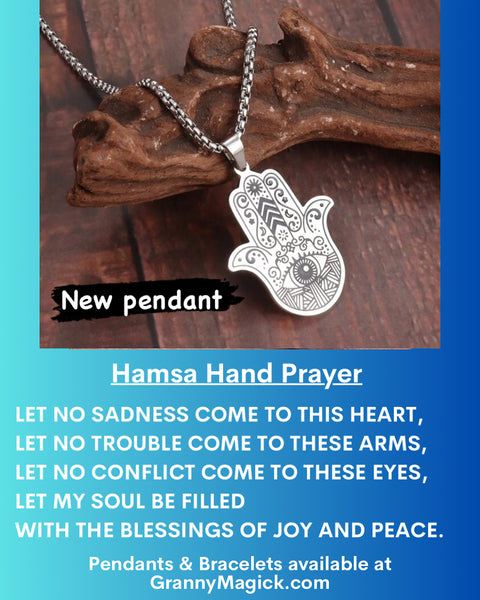 Hamsa Hand Stainless Steel Pendant