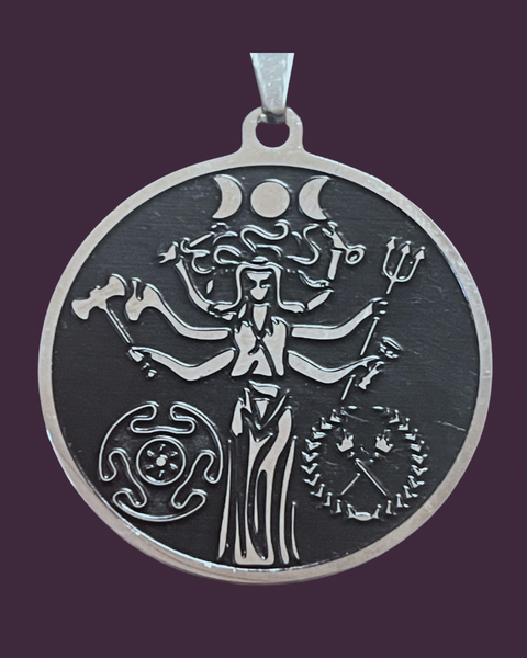 Helate Key or Circle Pendant in a Tin Hecate