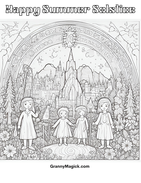 Free Summer Solstice Coloring Pages