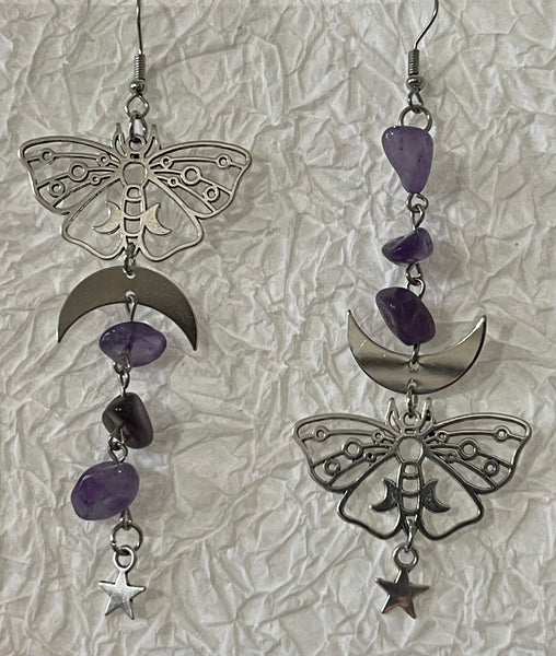 Butterfly Amethyst Earrings