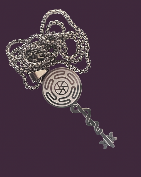 Helate Key or Circle Pendant in a Tin Hecate