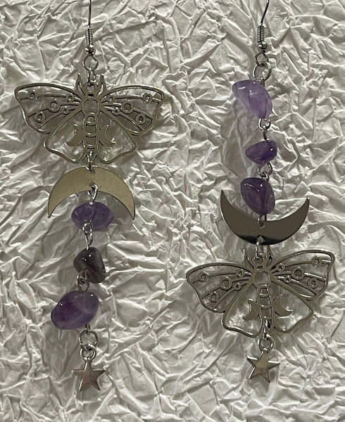 Butterfly Amethyst Earrings