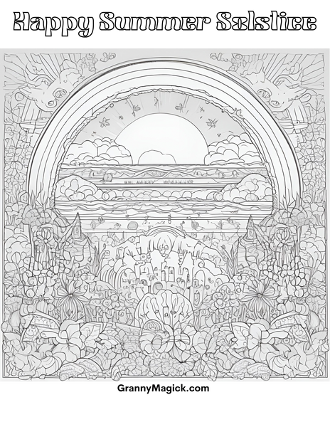 Free Summer Solstice Coloring Pages