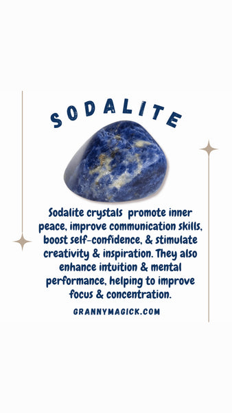 Sodalite Larimar Hamsa Hand Pendant SO14