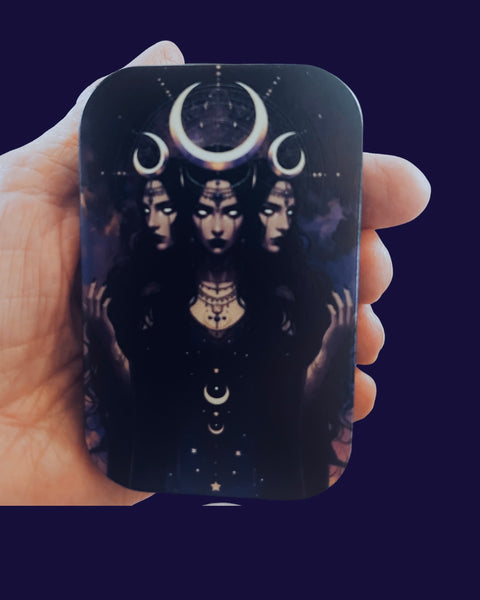 Helate Key or Circle Pendant in a Tin Hecate
