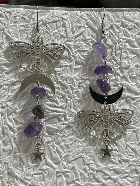 Butterfly Amethyst Earrings