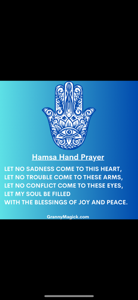 Sodalite Larimar Hamsa Hand Pendant SO14