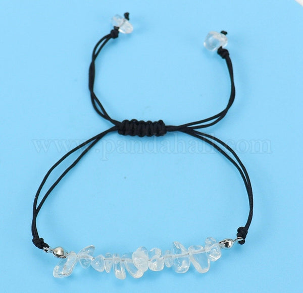 Braided Crystal Stone Bead Bracelets