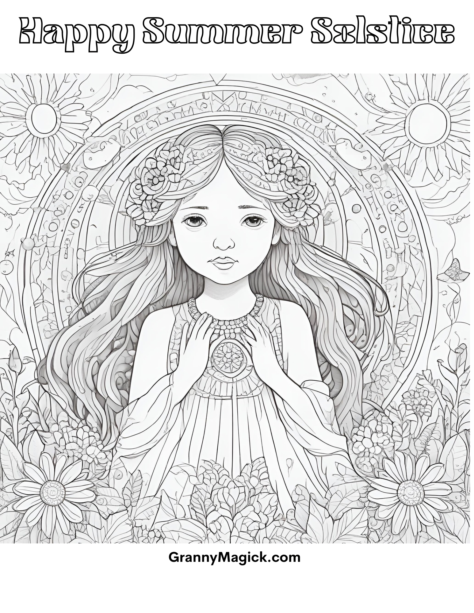 Free Summer Solstice Coloring Pages