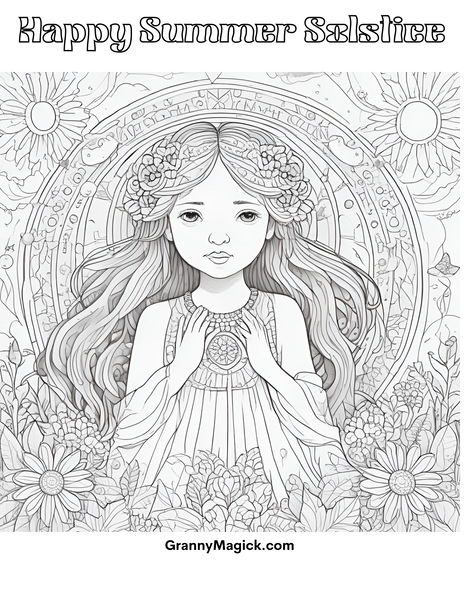 Free Summer Solstice Coloring Pages