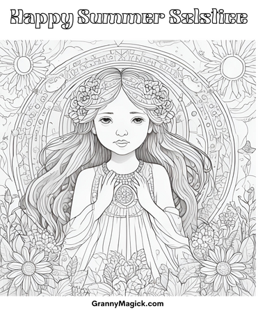 Free Summer Solstice Coloring Pages