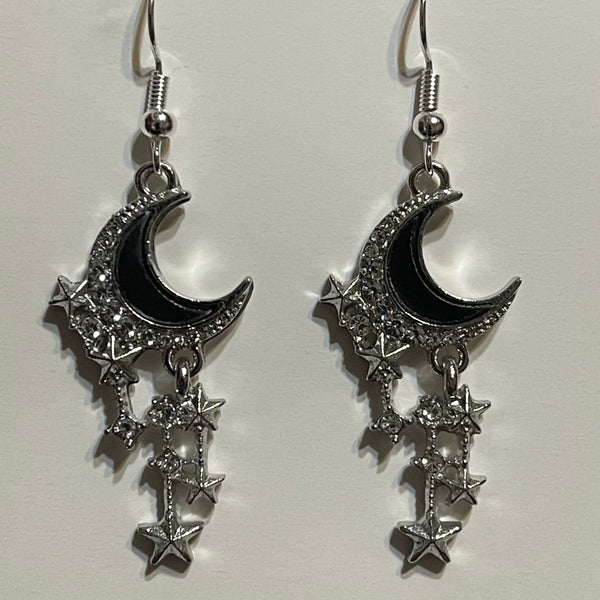 Moon & Stars Earrings & Pendant