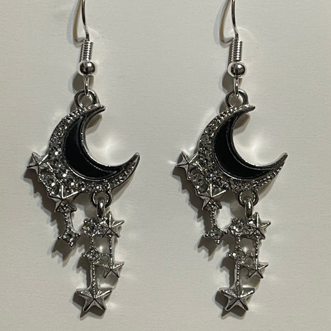 Moon & Stars Earrings & Pendant