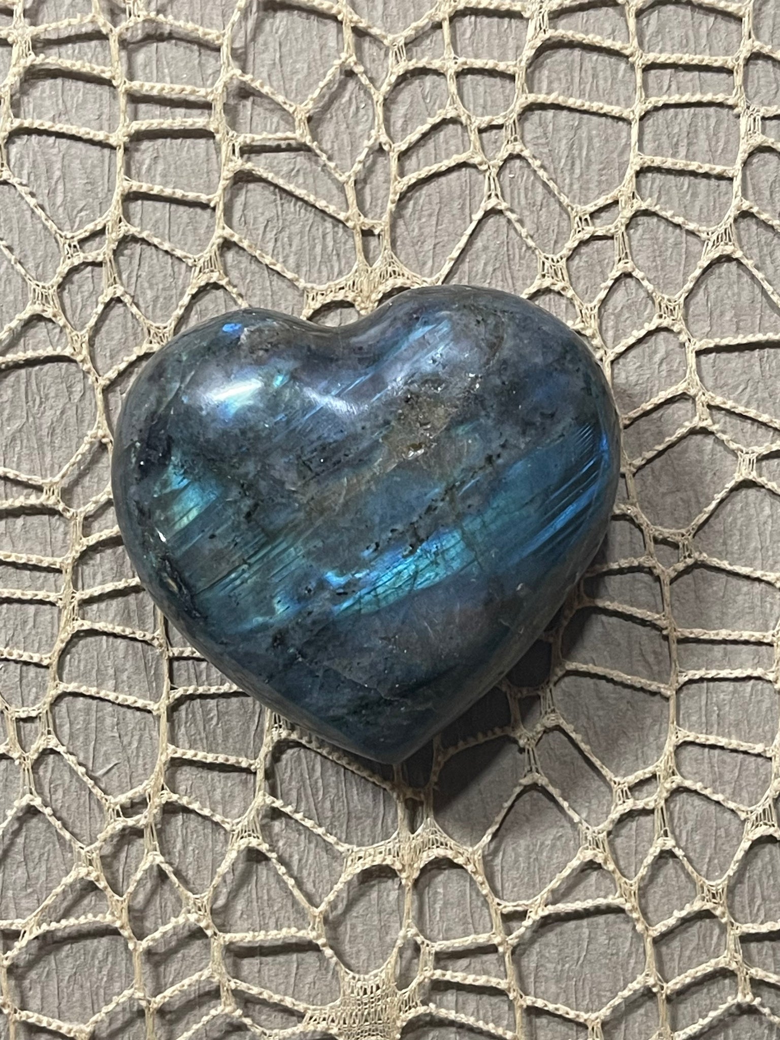 Flash Labradorite Heart