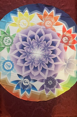 Chakra Lotus Altar Cloth 35” diameter