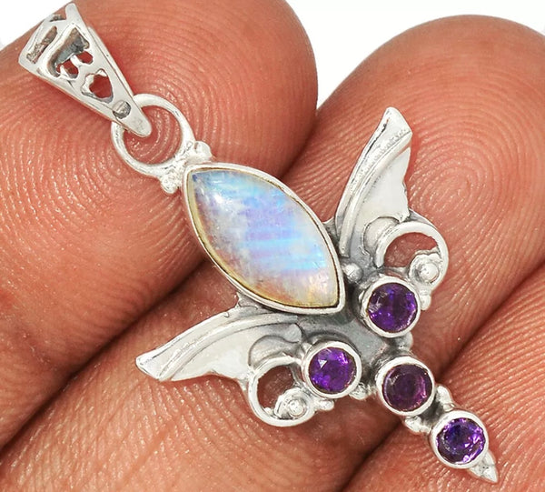 Angel Wings Crystal 925 Silver Pendants