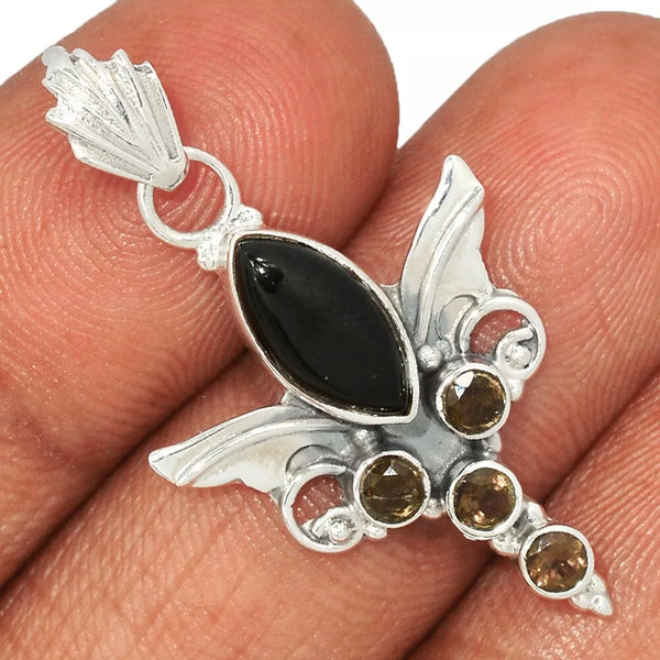 Angel Wings Crystal 925 Silver Pendants