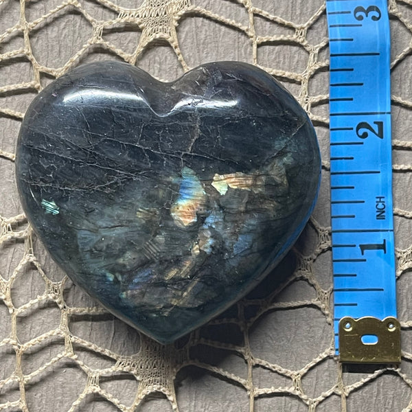 Flash Labradorite Heart