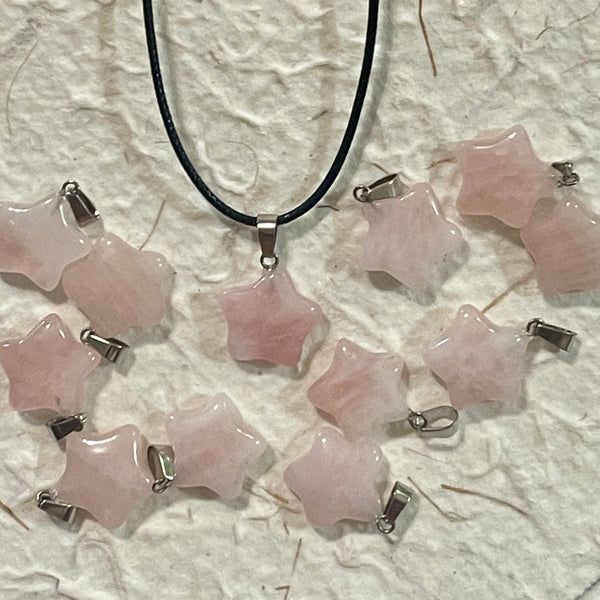 Rose Quartz Star Pendant