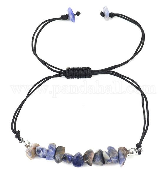 Braided Crystal Stone Bead Bracelets