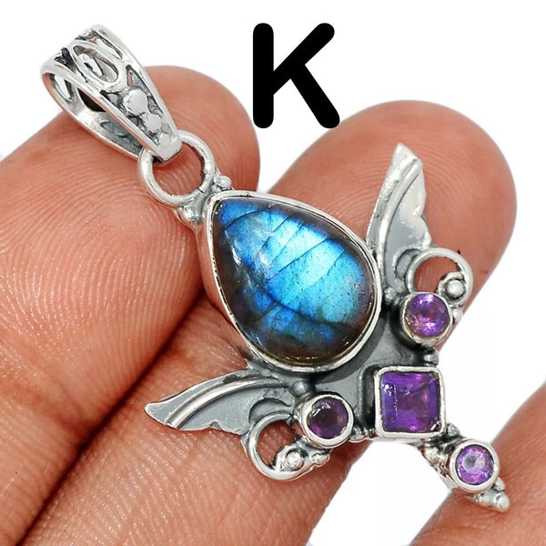 Angel Wings Crystal 925 Silver Pendants