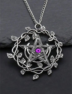 Moon, Star, & Vine Talisman Pendant