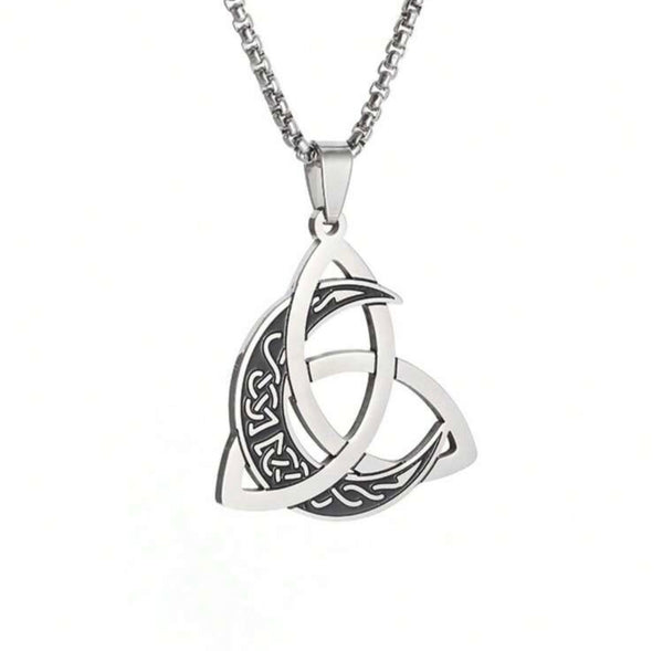 Crescent Moon Triquetra Pendant