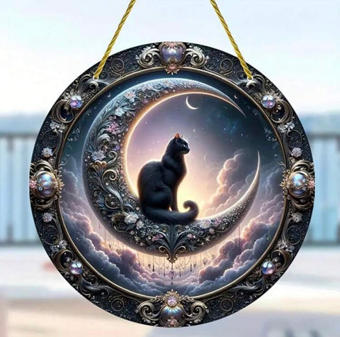 Black Cat Suncatcher