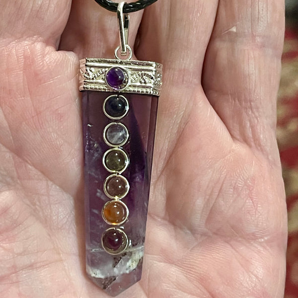 Amethyst Chakra Wand Pendant