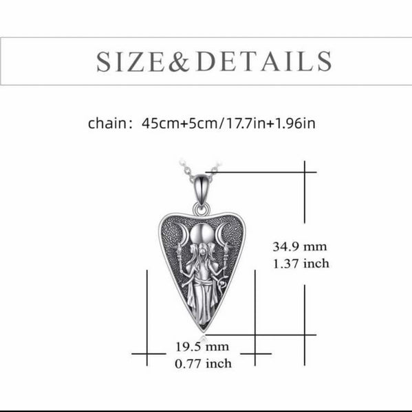 Hecate/Hekate Planchette Shaped Pendant