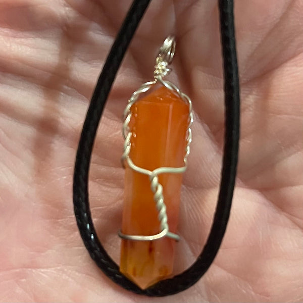 Carnelian Wire Wrapped Pencil Point