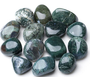 Moss Agate Polished Stones 1 ounce